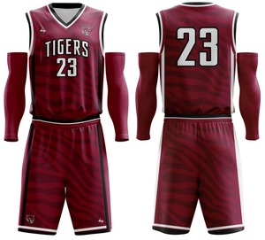 Uniformes de baloncesto para hombre de verano de alta calidad al por mayor RTS conjuntos de tela transpirable de secado rápido personalizables con diseño impreso - Product Image 2