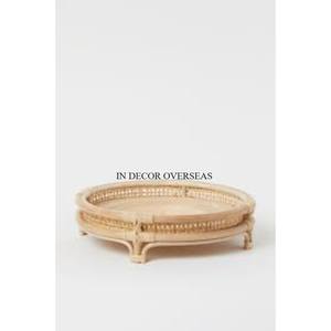 Color negro recubierto en polvo de la mejor calidad de ratán hecho de madera para el hogar y el Hotel mesa de centro de mesa bandeja de servicio y decoración - Product Image 2