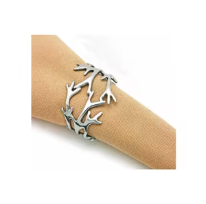 Anneaux de serviette accrocheurs en métal de cuivre pour la décoration spéciale de dîner de mariage Porte-serviettes et mouchoirs de table faits à la main - Product Image 5