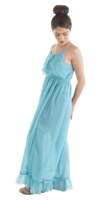 Robe longue d'été Hara Design pour femme en mousseline de viscose, à motifs floraux et animaux, à bretelles fines, plissée, décontractée, respirante, idéale pour la plage
