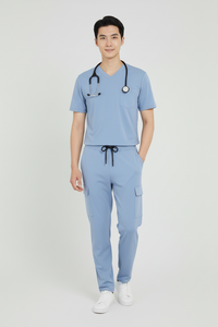 Ensemble d'uniformes de couture durables Poche de poitrine Couleurs personnalisées Cargo Jogger Pants Hommes Scrubs Uniformes Ensembles Fabricant - Product Image 2