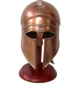 หมวกกันน็อคสำหรับผู้ชาย, หมวกนักรบสปาร์ตันสไตล์กรีกสปาร์ตันพร้อมขาตั้งไม้ - Product Image 2