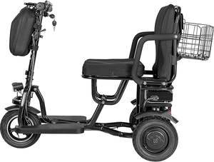 Folding <b>Mobility</b> Electric <b>Trike</b> 48v 700w Dual Motor Lithium Black, 42x22x33 Inch, MT-FOLD-TRK-700 - Product Image 5