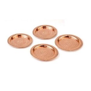New Arrival Luxury Design Hammered Copper Coaster Eco-Friendly Lightweight Shape for Customized Size Kitchenware Restaurants - Product Image 2