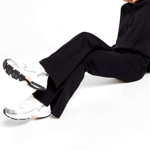 Chándal acampanado de algodón 100% para mujer, conjunto de pantalones cortos con capucha de alta calidad, patrón sólido único, estilo informal, tallas disponibles XL de invierno - Product Image 6