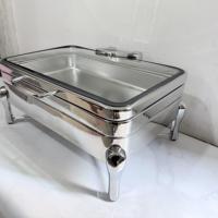 Chauffe-plat professionnel en acier inoxydable 9L, chauffage à l'alcool, contrôle de température 60-80°C, facile à assembler