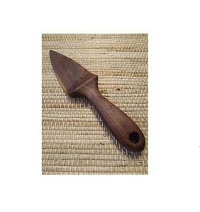 Serveur de gâteau en bois unique couteau à gâteau de mariage et ensemble de serveur poignée colorée couteaux coupeur de pelle à gâteau couleur bois naturel - Product Image 5