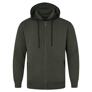 Sweat à capuche unisexe haute qualité personnalisable XL hiver respirant imperméable et coupe-vent en tissu polaire avec fermeture éclair Impression numérique solide - Product Image 1