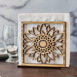 ที่ใส่กระดาษเช็ดปากทำจากไม้แบบตั้งโต๊ะสำหรับร้านอาหารเป็นมิตรต่อสิ่งแวดล้อม - Product Image 1