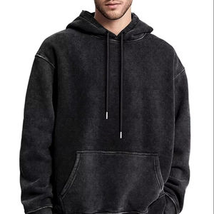 Sweat à capuche coupe classique, mode décontractée, tendance hivernale, service OEM, marques d'influenceurs, couleur neutre audacieuse, Genz, 100% coton, personnalisé - Product Image 1