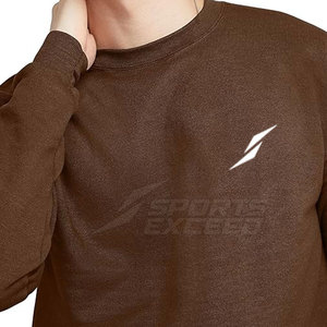 Meilleures ventes de sweatshirts à col rond pour hommes de haute qualité couleur unie vêtements décontractés légers hommes sweatshirts - Product Image 3