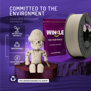 Filament PLA WINKLE 1,75 mm 1 kg Bois de pin et érable Filament d'imprimante 3D pour imprimantes Sensation de fibre de bois véritable 2 couleurs - Product Image 6