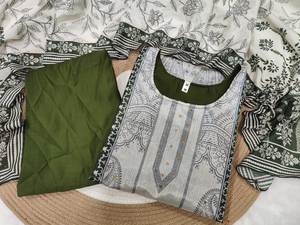 Ensemble Salwar Kameez décontracté pour femmes tendance, en chinon, imprimé, travail de broderie diamant, réversible, toutes saisons, y compris le haut - Product Image 6