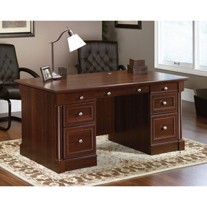 Escritorio Ejecutivo en Forma de L Panaghia DESK-0052, Estación de Trabajo para Computadora de Oficina con Marco Metálico Rectangular - Product Image 1