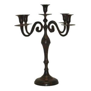 Bougeoir en aluminium à 4 verres de finition antique pour la conception de la maison Bougeoir de Noël en cristal décoratif pour le sol du jardin - Product Image 6