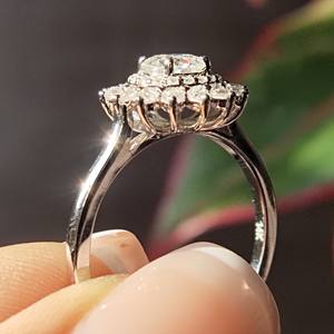 Anillo de diamante de corte redondo de alta calidad de oro de 14K, anillo de compromiso de boda CVD para unisex con certificado IGI, anillos finos - Product Image 2