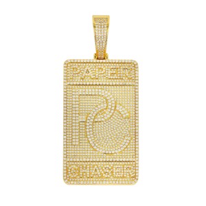 Pendentifs de lettres glacées de rappeur hip-hop naturel VVS sur mesure Matériau en or 10K/14K avec pendentifs à breloque en forme de Jésus plaqué or - Product Image 1