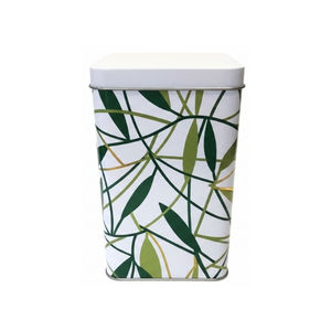 Boîte en étain rectangulaire avec logo personnalisé |   Emballage de thé en fer-blanc avec finition mate pour l'identification de la marque et la vente au détail de produits alimentaires - Product Image 1