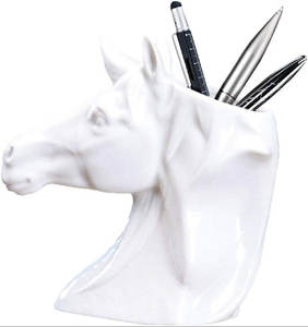 Antique Style Brass Pen Holder Simple Design Handmade Geometric Desk Storage for Promotional Gift - Product Image 5