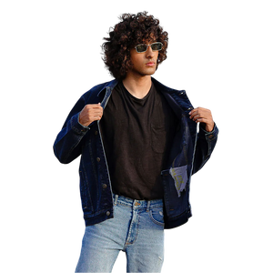Men's Hooded Windproof Canvas <b>Denim</b> <b>Jackets</b> 100% Cotton Casual Solid Color Pocket Winter Stand Collar Front Logo High Quality - Product Image 4