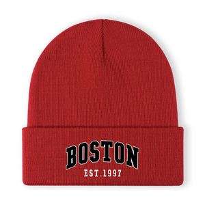 Bonnet personnalisé imprimé numérique Bonnet d'hiver chaud de style urbain en acrylique pour hommes femmes avec design en couleur - Product Image 2