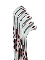 Bâton de hockey à lame courbée tissée 2026 |   Fibre de carbone 18K P92/P28 |   Tige carrée à double concavité |   Poignée Gauche/Droite
