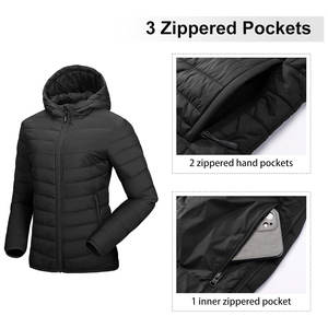 Chaqueta acolchada Unisex de moda para mujer a prueba de viento y transpirable con peso ligero extraíble para la temporada de invierno talla XL - Product Image 5