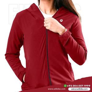 <b>Women's</b> Custom Designed Seamless Lightweight <b>Jackets</b> Breathable Stretchable <b>for</b> Yoga and Workout with Front Logo Position - Product Image 2