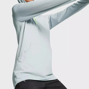 Últimas mangas largas Color sólido Cómodo islámico Modest Hoodie Cordón largo Drop Shoulder Hoodies para mujer - Product Image 4