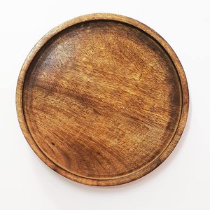 Plateau de service rond en bois de haute qualité plateau d'affichage de Fruits décoratif pour planche à découper de Pizza de thé de café - Product Image 1