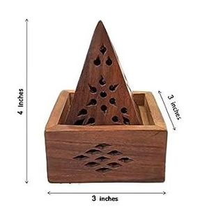 Caja de incienso de madera de alta calidad para bakhoor con tapa de celosía intrincada que permite que el humo aromático se difunda por toda la habitación - Product Image 2