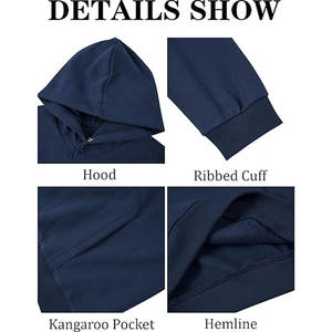 เสื้อสเวตเตอร์มีฮู้ดผ้าแคนวาสมีฮู้ด, เสื้อสเวตเตอร์มีฮู้ด1ทรงวงแหวนสีล้วนซักมือ - Product Image 3