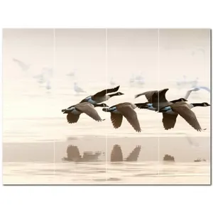 24 \ "x 18 \" นกเซรามิคผนัง PT500139ชุดกระเบื้อง12 6x6 - Product Image 1