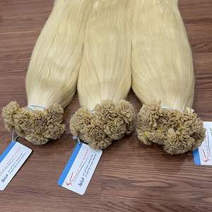 Lot de mèches de cheveux humains vierges vietnamiens Thanh S410 100 % naturels, pointe plate, blond Remy, tissage lisse, teint, 100 g - Product Image 6