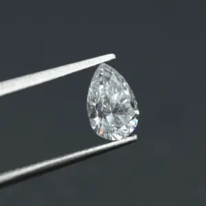 ลูกแพร์1.5 CT คุณภาพสูงตัดจากห้องแล็บสีโซลิแทร์ที่ปลูกในห้องปฏิบัติการเพชรที่มีความคมชัด VVS1ตัดดีสำหรับการทำเครื่องประดับที่สง่างาม - Product Image 1