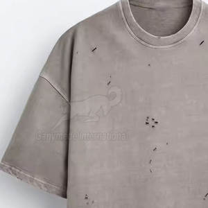 Prix de gros T-shirt pour homme sur mesure fabriqué au Pakistan T-shirt délavé de qualité supérieure pour homme - Product Image 6