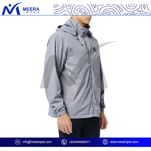 Veste bomber coupe-vent à capuche légère et imperméable personnalisée pour homme, style streetwear, hiver, écologique, vêtements de sport et de plein air - Product Image 3