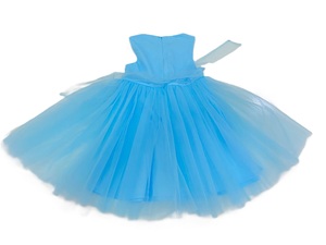 Robes de soirée élégantes pour filles Little Adventures, grande taille 5-7 ans, robe de bal en mousseline de soie rose avec nœud - Product Image 2