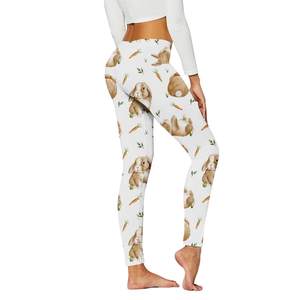 Pantalones de Yoga transpirables de cintura alta 2023 para mujer, mallas deportivas de algodón 100%, mallas deportivas transpirables de cintura alta para gimnasio, mallas al por mayor - Product Image 3