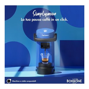 Machine à café à capsules semi-automatique SIMPLYMOON, électrique, en plastique bleu, type Borbone ESE 44 mm, 650 W, facile à utiliser - Product Image 4