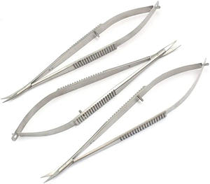 Tijeras Quirúrgicas de Microcirugía de Acero Inoxidable de Precisión con Mango de Resorte, Tijeras de Disección Oftálmica Manuales - Product Image 4