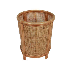 Panier de vase de planteur de sangle de rotin naturel traditionnel préféré pour le stockage - Product Image 3