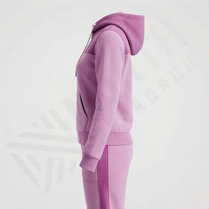 Conjunto Deportivo Personalizado de 2 Piezas con Hombros Caídos, Pantalones Joggers y Sudadera con Cremallera, Chándal para Mujer, Ropa Deportiva para Gimnasio - Product Image 3
