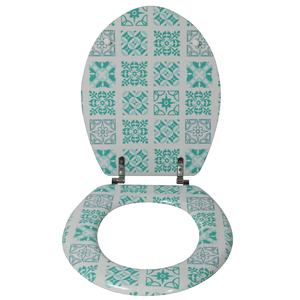 MDF <b>toilet</b> <b>seat</b> 'Sintra'. Stainless steel <b>hinges</b>. Dimensions: 42.5x36.5x5cm - Product Image 2