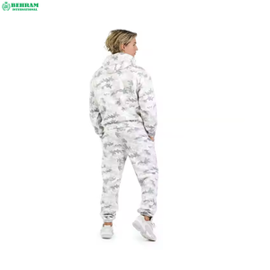 Venta al por mayor chándal para hombres camuflaje Unisex 65% algodón 35% poliéster dos piezas pulóver chándales transpirable y secado rápido - Product Image 2