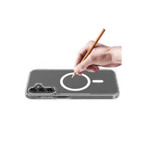 Coque transparente rigide en PC compatible avec Samsung Galaxy S24 Plus, compatible Magsafe, antichoc, avec motif en relief, protection intégrale - Product Image 6