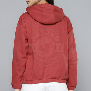 Vente en gros de sweats à capuche respirants pour femmes dernier style de sweats à capuche pour femmes de couleur unie sweats à capuche pour femmes personnalisés - Product Image 3