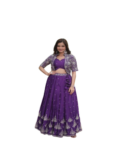 Ropa de fiesta de trabajo bordada de diseño moderno de alta demanda Lehenga Choli ropa India pakistaní a precios - Product Image 1