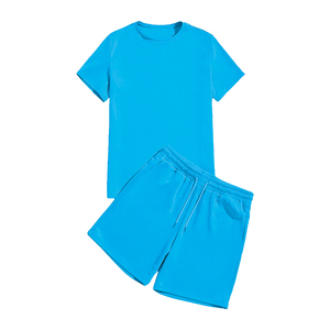 Breathable Men Summer Clothes 2025 Fashion Short Sleeve Patchwork Custom Logo Men Joggers Suits <b>Set</b> Shirt and Short <b>Set</b> Men OEM - Product Image 2