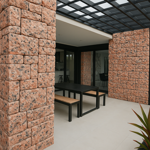 Granito Rosa Intenso Moderno con Aspecto de Piedra 3D, Ecológico, Duradero, Cortado a Medida, 2800 kg/m³, para Paredes Decorativas Interiores y Exteriores - Product Image 3